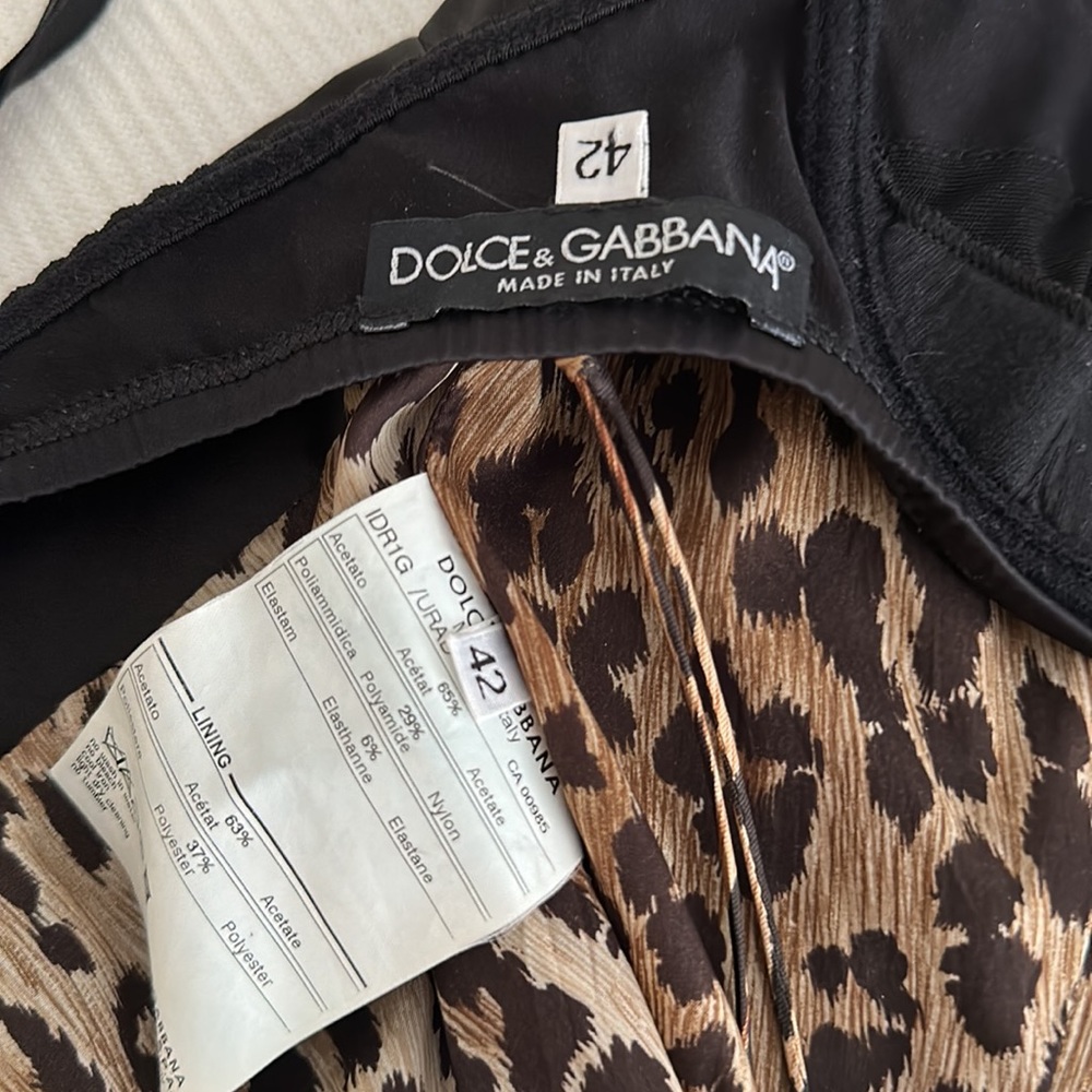 Dolce & Gabbana Black Satin Spaghetti-Strap Midi Dress - Picture 4 of 14
